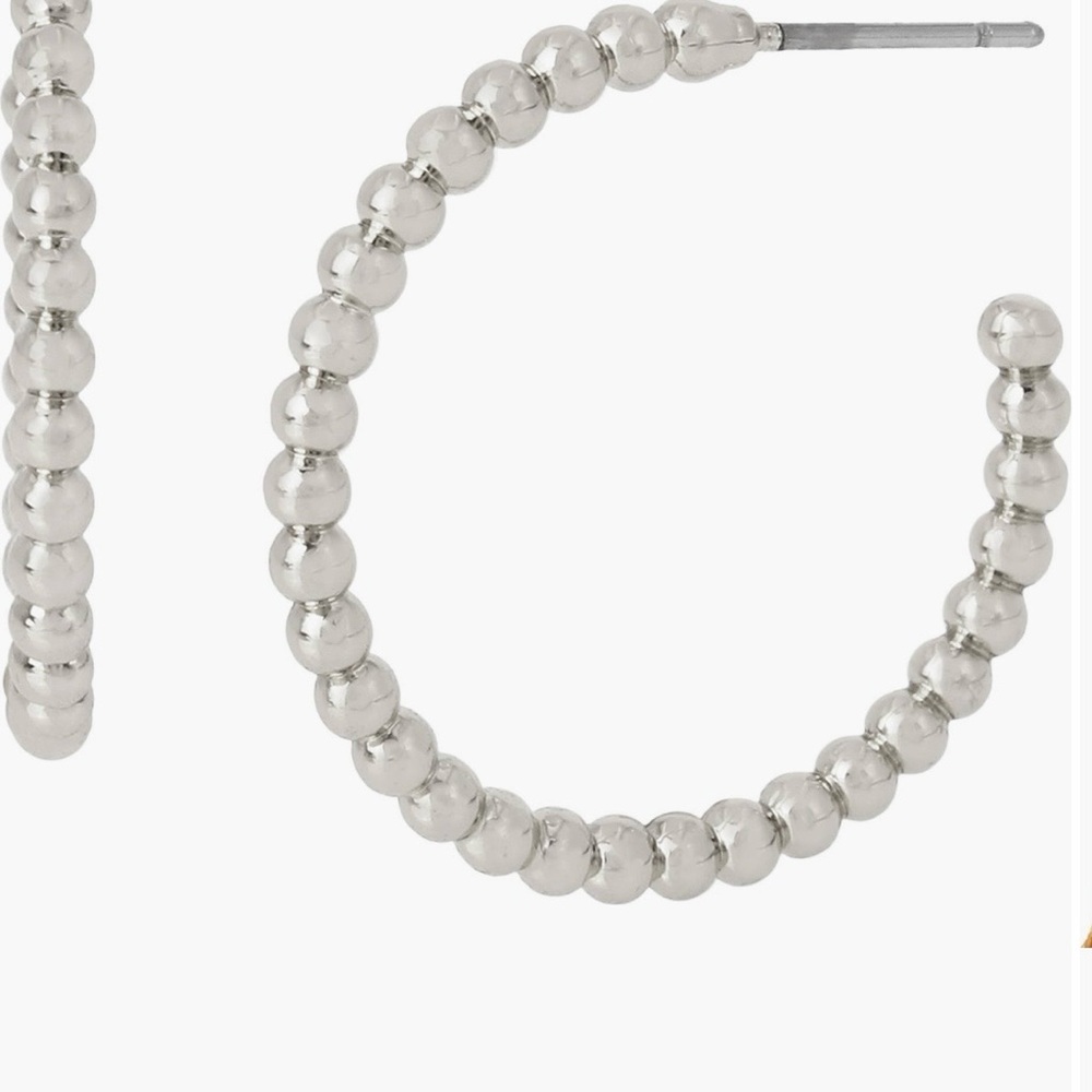 ALLSAINTS Medium Ball Chain Hoop Earrings